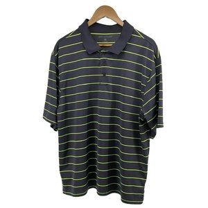 Great Northwest Clothing Co. Golf Polo Shirt Gray Green Stripe Men's‎ Size XXL